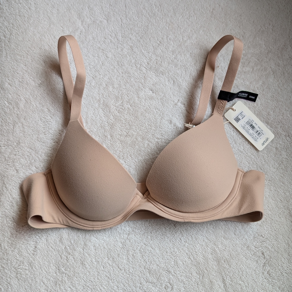 Aerie Plunging Tan Pullover Bra
